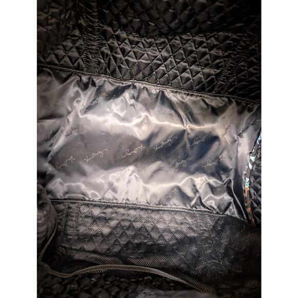 Vera Bradley Large Duffel Bag Java Floral NEW Travel Vacation Blue Brown - Picture 4 of 4